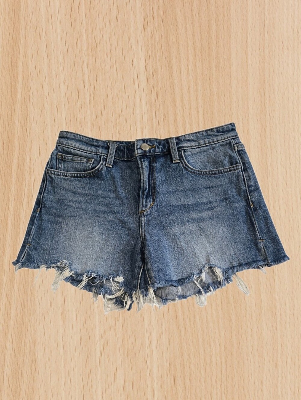 Joe's Jeans The Ozzie 4" Cut Off Frayed Hem Denim Shorts Denali Wash 28